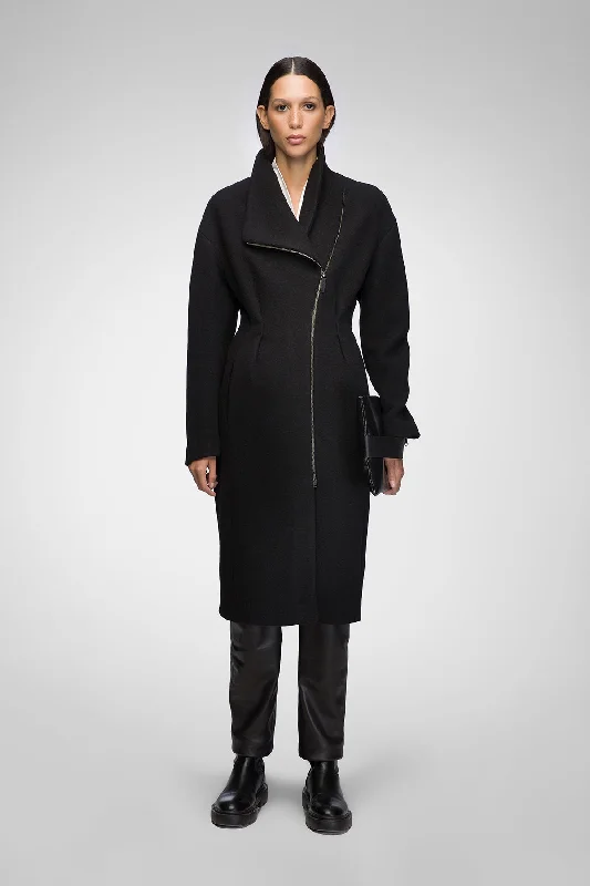 trendy puffer coatMatilde - Black Wool Coat