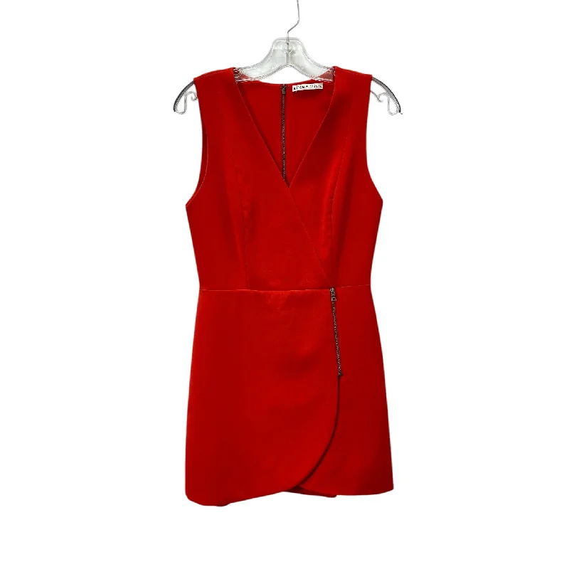 Flash Sale Dress Designer By Alice + Olivia In Red, Size:Xs