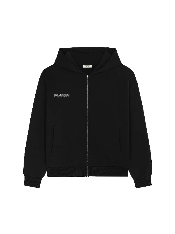 Womens DNA Heavyweight Zipped Hoodie—black