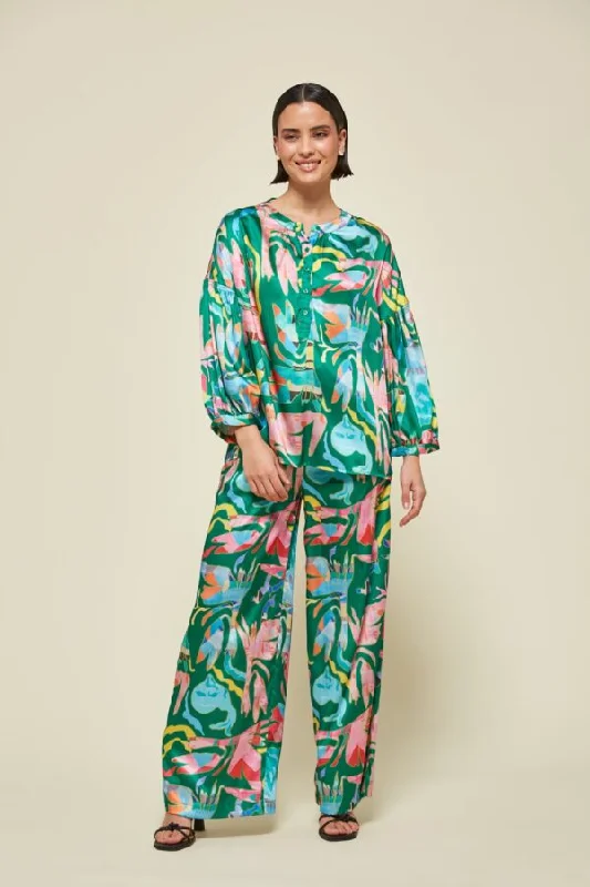 Exclusive Savings Md'M Diana Floral Satin Blouse