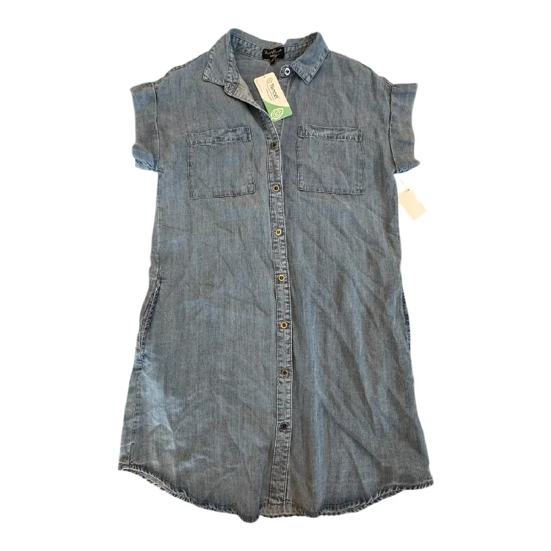 lace-up dressDress Casual Short By Velvet Heart In Blue Denim, Size: S