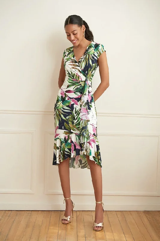 Extra Savings Joseph Ribkoff Tropical Wrap Dress