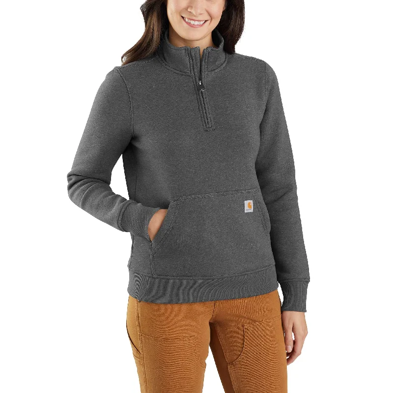 Relaxed Fit Midweight Quarter-Zip Mock-Neck Sweatshirt