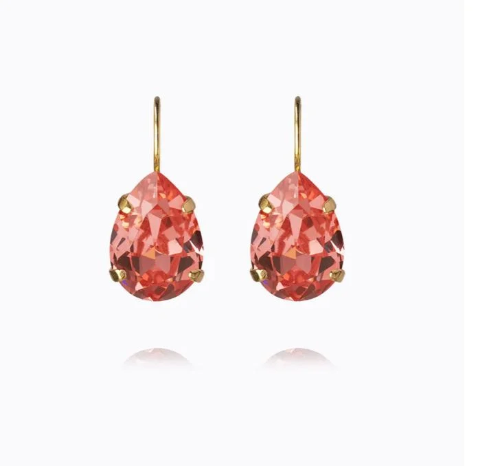 Act Fast Caroline Svedbom Mini Drop Clasp Earrings Peach