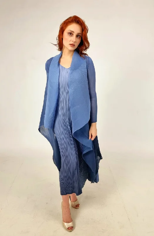 Final Markdown Alquema Bluebird To Dazzling Blue Ombre Long Estrella Dress And Collare Old Coat