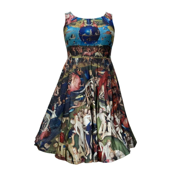 comfy dressArt Series: Sleeveless Plus Size Skater dress with pockets in our favourite art prints