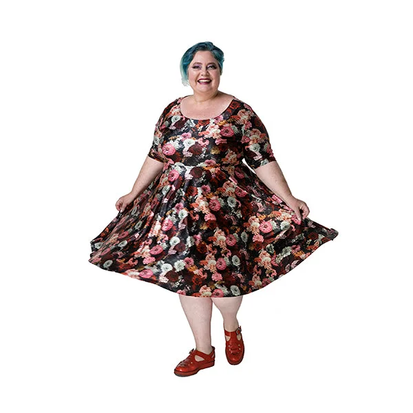 wrap-around dressZinnias Tea Dress with pockets available in plus sizes 14-36 made to order