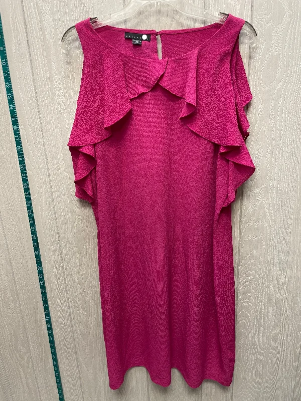 Midnight Madness Dress Casual Short By Attention In Pink, Size: Xl