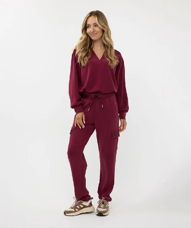 Exclusive Online Offer Esqualo Wine Cargo Satin Trousers