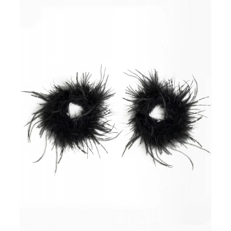 Super Bargain Access Fashion Black Feather Cuff With Magnets