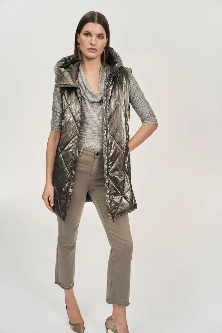 Deal Alert Joseph Ribkoff Java Denim Straight Pants With Frayed Hem