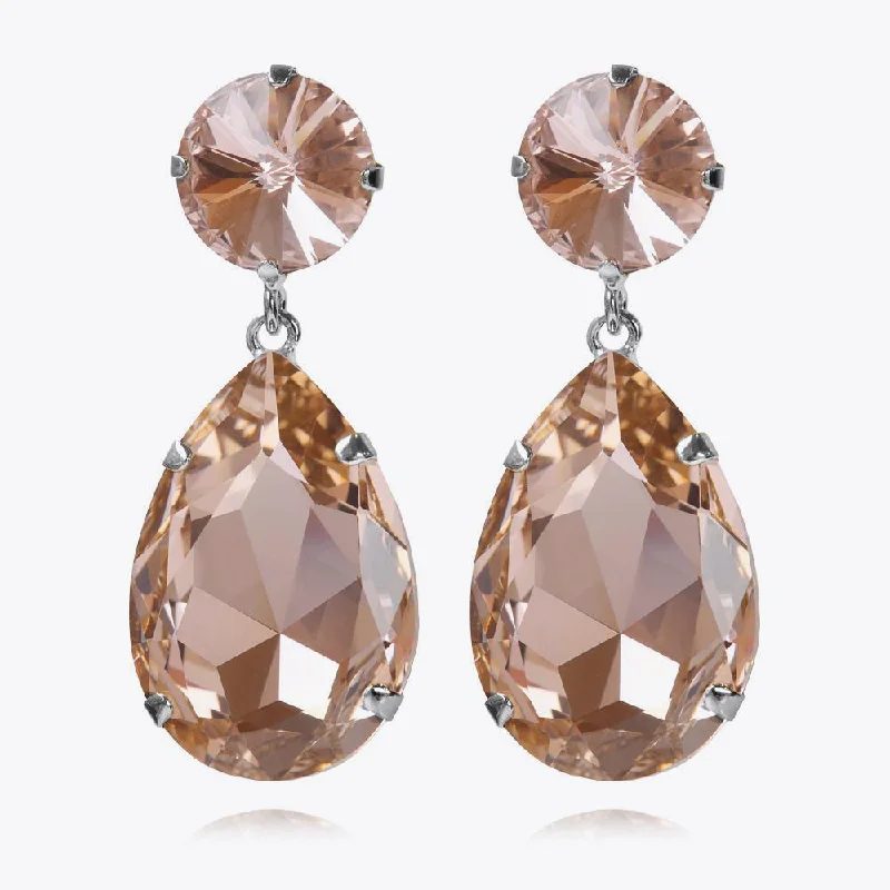 Can't Be Beat Caroline Svedbom Perfect Drop Earrings Gold Vintage Rose