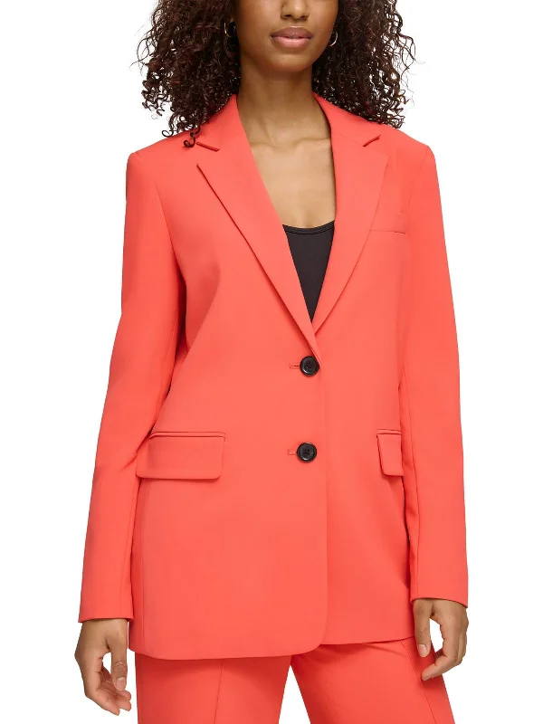 Limited Quantity Womens Oversized Polyester Two-Button Blazer