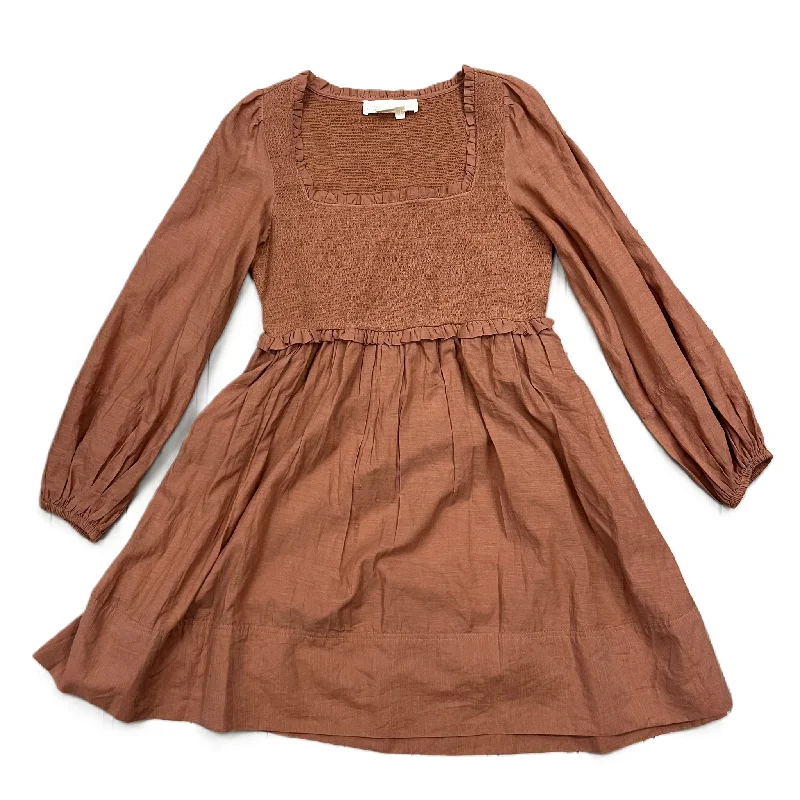 Price Cut Dress Casual Midi By Anthropologie In Orange, Size: M