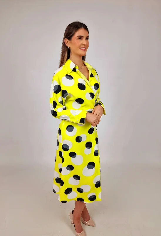 Savings Galore Moskada Yellow Fresia Dress