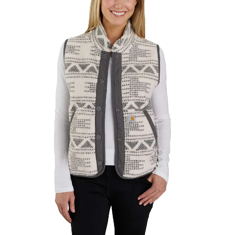 Discount Days Relaxed Fit Fleece Snap-Front Vest