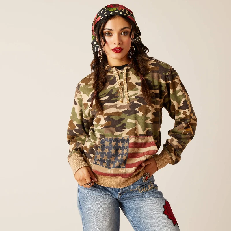 Early Bird Discount Ariat Women's Rodeo Quincy Hoodie in Wild West USA