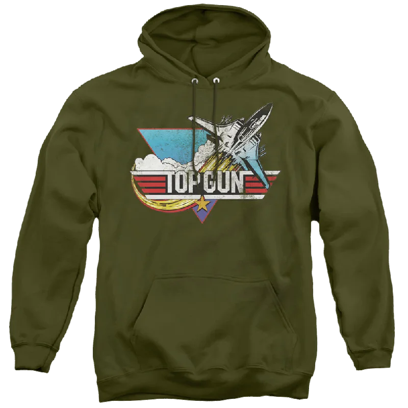 Deep Discounts Top Gun Distressed Logo - Pullover Hoodie