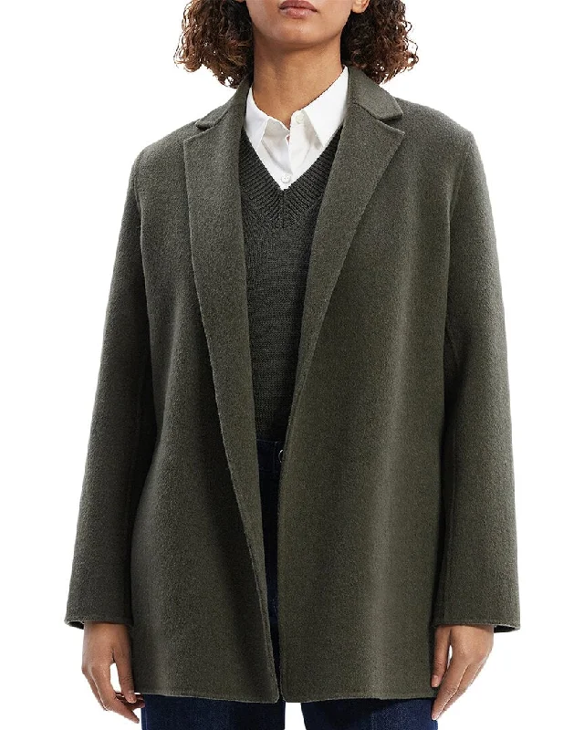 Deal Mania Theory Wool & Cashmere-Blend Clean Blazer Coat