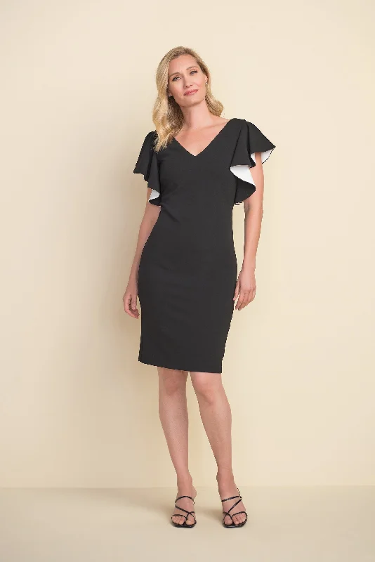 Best Deals Joseph Ribkoff Two-Tone Ruffle Dress