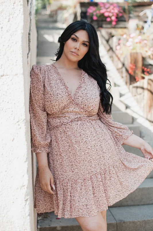 Super Deal Undeniable Floral Mini Dress - Blush