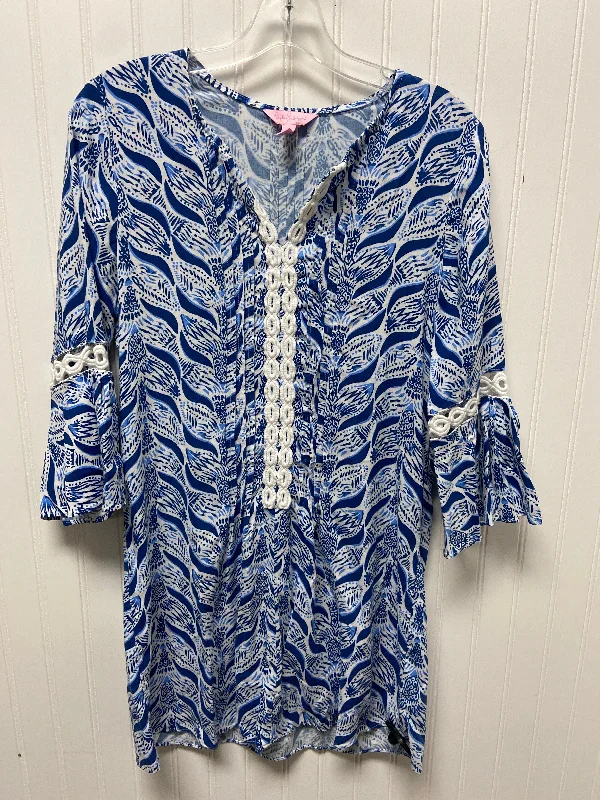 Daily Specials Dress Designer By Lilly Pulitzer In Blue & White, Size: S
