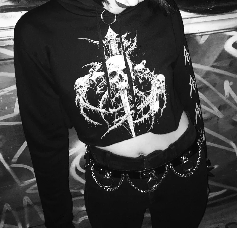 Midnight Madness Riddick X Lip Service Crop Hoodie