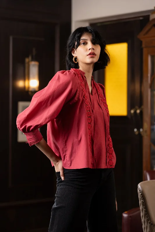 Deal Alert Emily Lovelock Crimson Anya Blouse