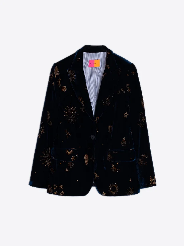 Super Deal Vilagallo Tericopelo Marino Flocado Heather Jacket