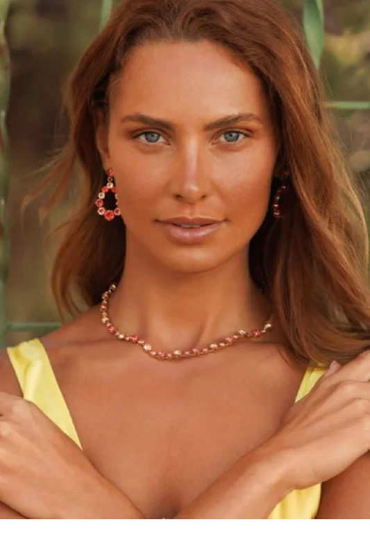 Super Savings Caroline Svedbom Calanthe Gold Necklace Peach Fuzz Combo