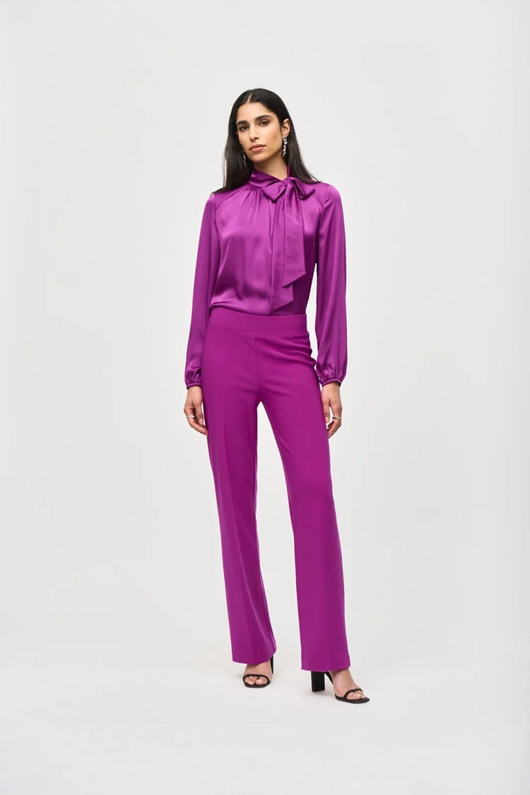 Big Discounts Joseph Ribkoff Empress Satin Top With Bow Neckline