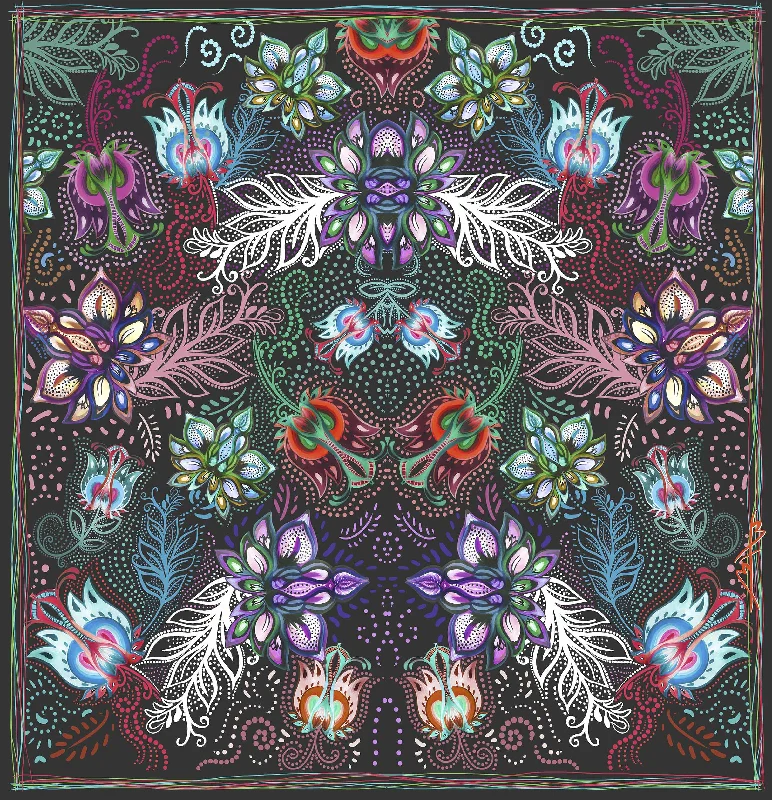 Don't Wait Bet and Malfie Celia Long Silk Scarf 125x125