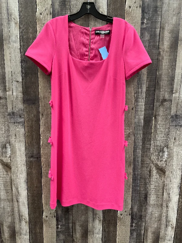Savings Bonanza Dress Designer By Karl Lagerfeld In Pink, Size: M