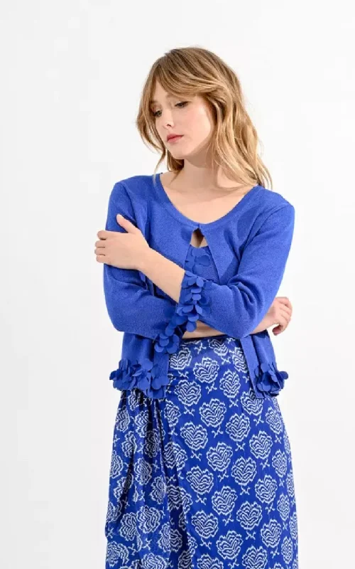 Hurry In Molly Bracken Bolero Blue Cardigan & Tank Top