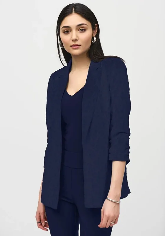 Markdowns Joseph Ribkoff Woven Jacquard Boxy Blazer, Navy