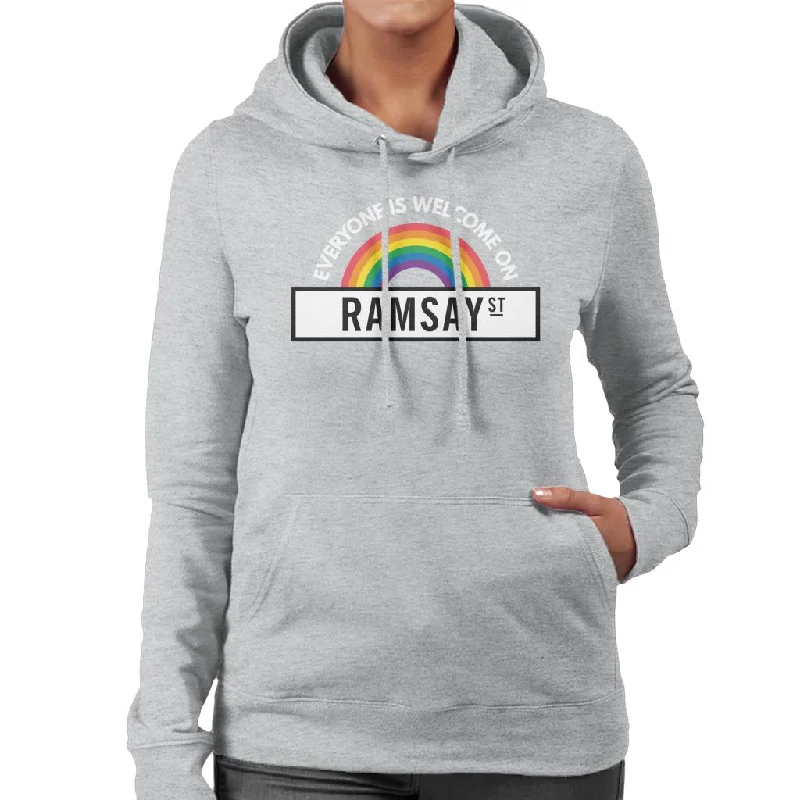 Extra Savings Neighbours Pride Everyone Is Welcome On Ramsay St Women's Hooded Sweatshirt