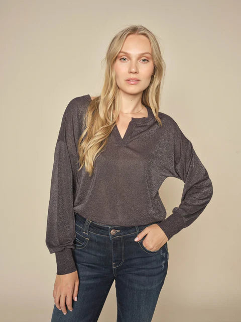 Blowout Deals Mos Mosh Black/Silver Phantom Kilana Blouse