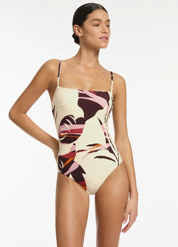 Huge Savings Shadow Palm Minimal Tank One Piece - Port