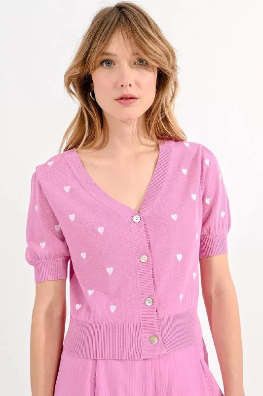 Buy Now Molly Bracken Pink Knitted Cardigan