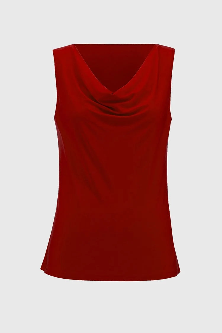 chic slip dressJoseph Ribkoff Lipstick Silky Knit Cowl Neck Camisole