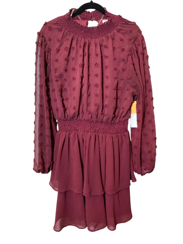 wool dressDress Casual Short By Cmc In Maroon, Size: 2x