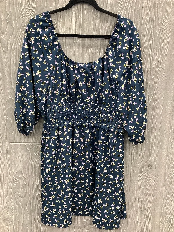 Early Bird Discount Dress Casual Midi By As U Wish In Floral Print, Size: 2x