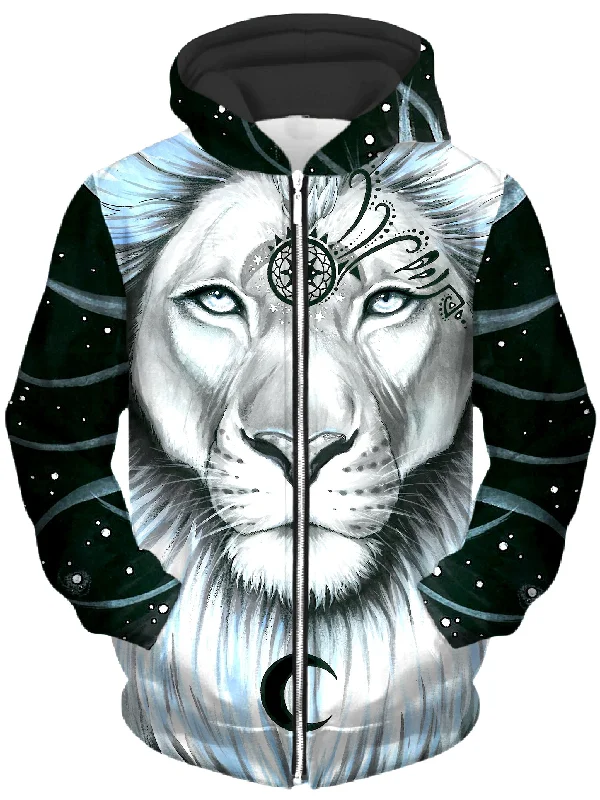 Lion Galaxy Unisex Zip-Up Hoodie