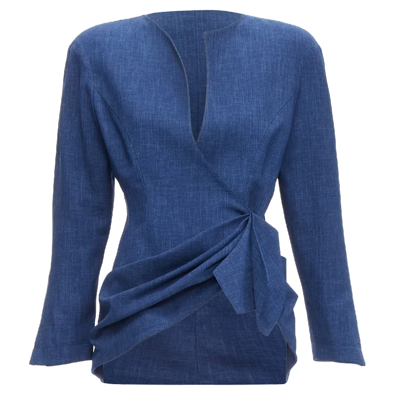 Today’s Deal Thierry Mugler drape curved collar power blazer jacket