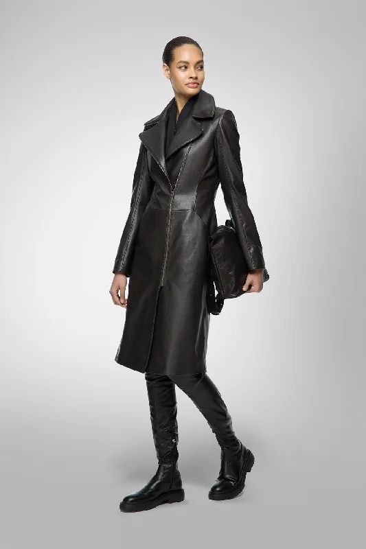 winter coatEléanor - Black Leather Coat