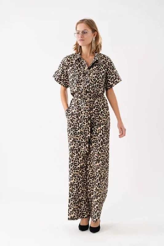 long sleeve dressLollys Laundry Leopard Print Mathilde Jumpsuit