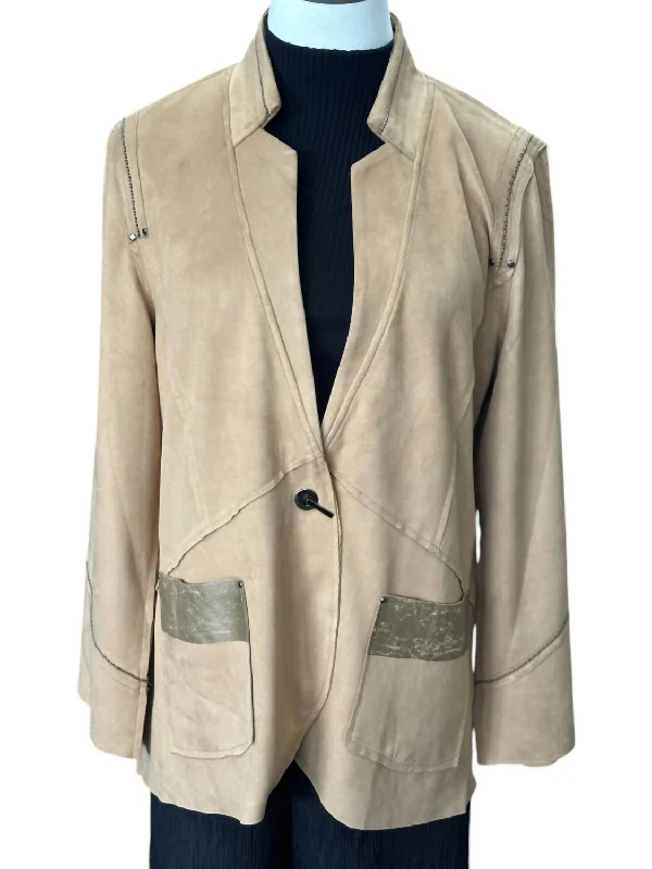 Exclusive Savings Suede Blazer In Pecan