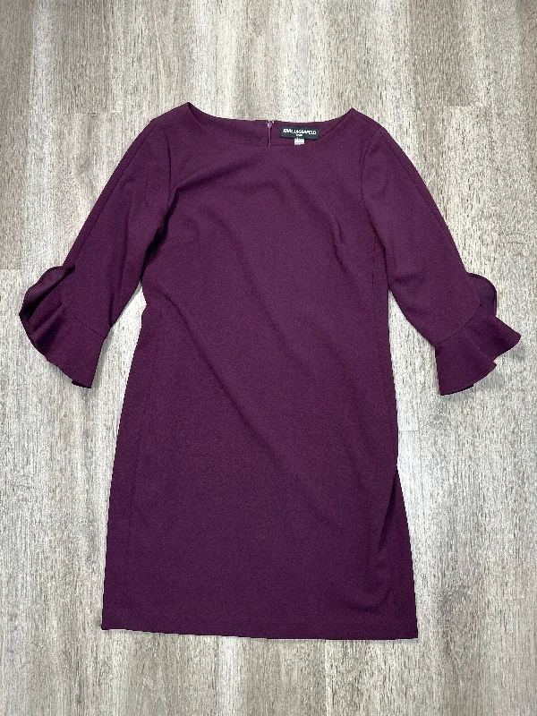 long sleeve dressDress Designer By Karl Lagerfeld In Purple, Size: L