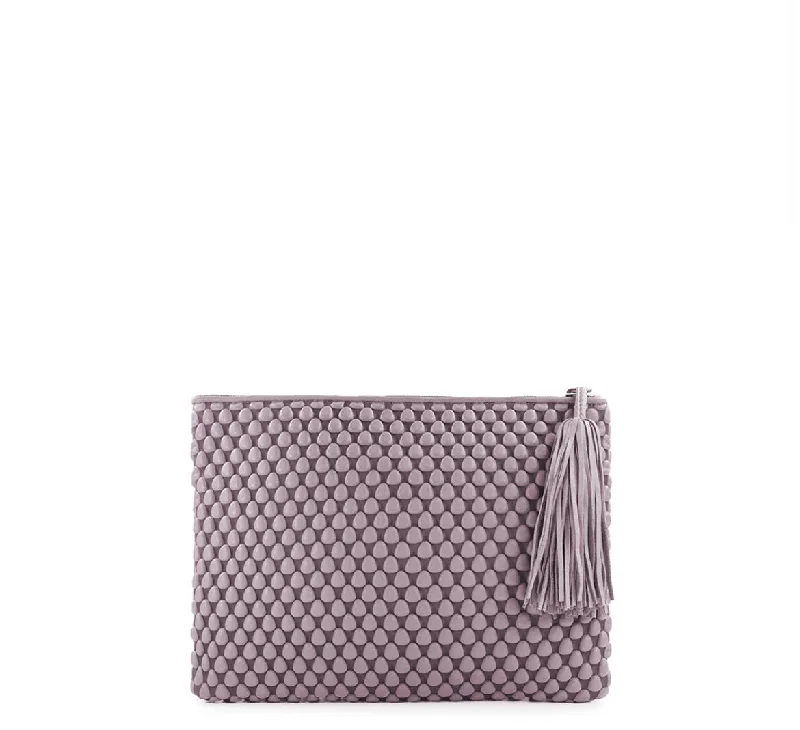 Hurry In Tissa Fontaneda H08XL Extra Large Pochette Spanish Nappa Bubble Flieder