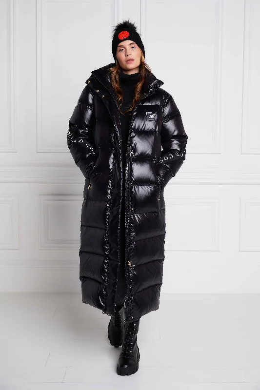 comfortable outerwearCamden Longline Coat (Black)